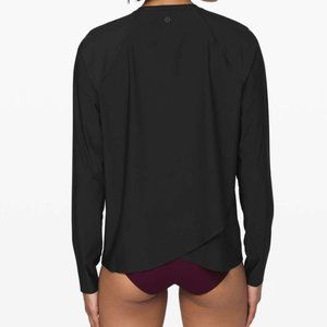 NWT Lululemon Sun Shelter LS Rash Guard XL Relaxed UVP Thumbhole Black